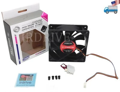 NEW 182 CFM High Air Flow 2-Ball Bearing 120mm x 38mm 4Pin PWM Server Case Fan - Image 1 of 4