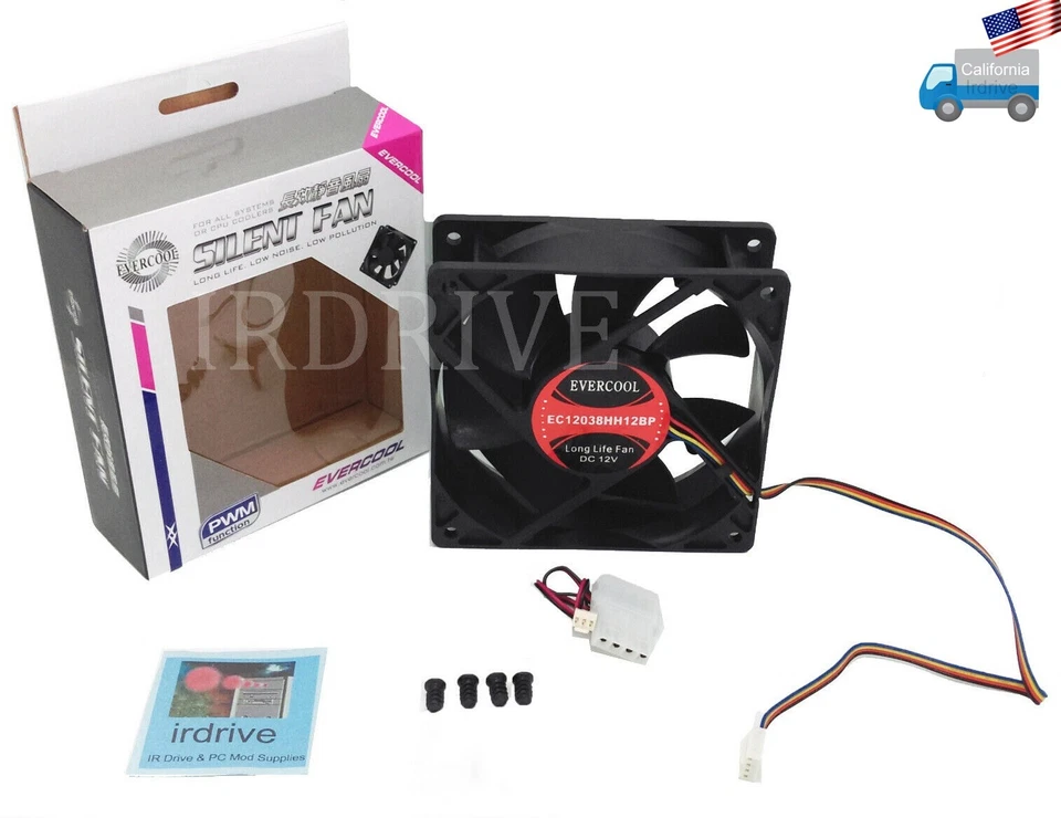 NEW 182 CFM High Air Flow 2-Ball Bearing 120mm x 38mm 4Pin PWM Server Case Fan - Image 1 of 4