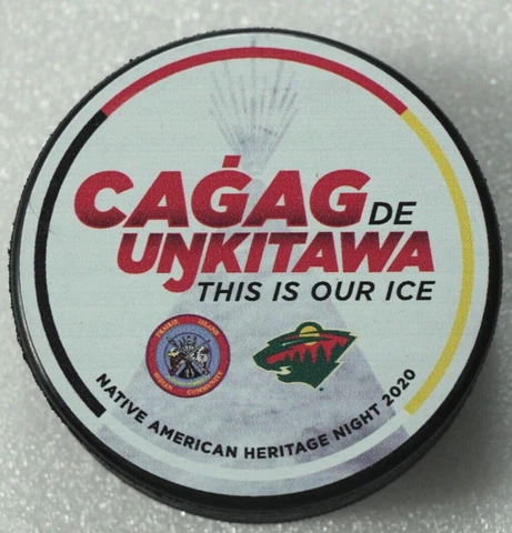 Minnesota Wild Native American Heritage Night 2020 Hockey Puck Prairie Island Cover