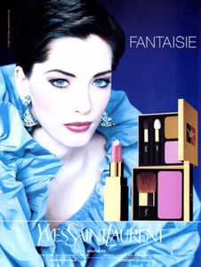 1993 YSL Yves Saint Laurent makeup Lucie de la Falaise 1-page MAGAZINE AD - Picture 1 of 1