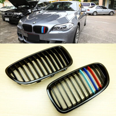 Parrillas delanteras para BMW F10 Sedán 4D 528i 530i 550i color M negro brillante Foto 1 de 4