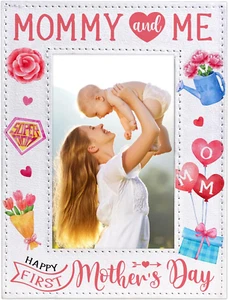 First Mothers Day Picture Frame for New Mom from Daughter Son Baby Mom to Be Gif - Picture 1 of 12