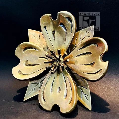 Vintage Solid Brass Flower Door Knocker Antique Nautical Home Decorative Knocker Cover