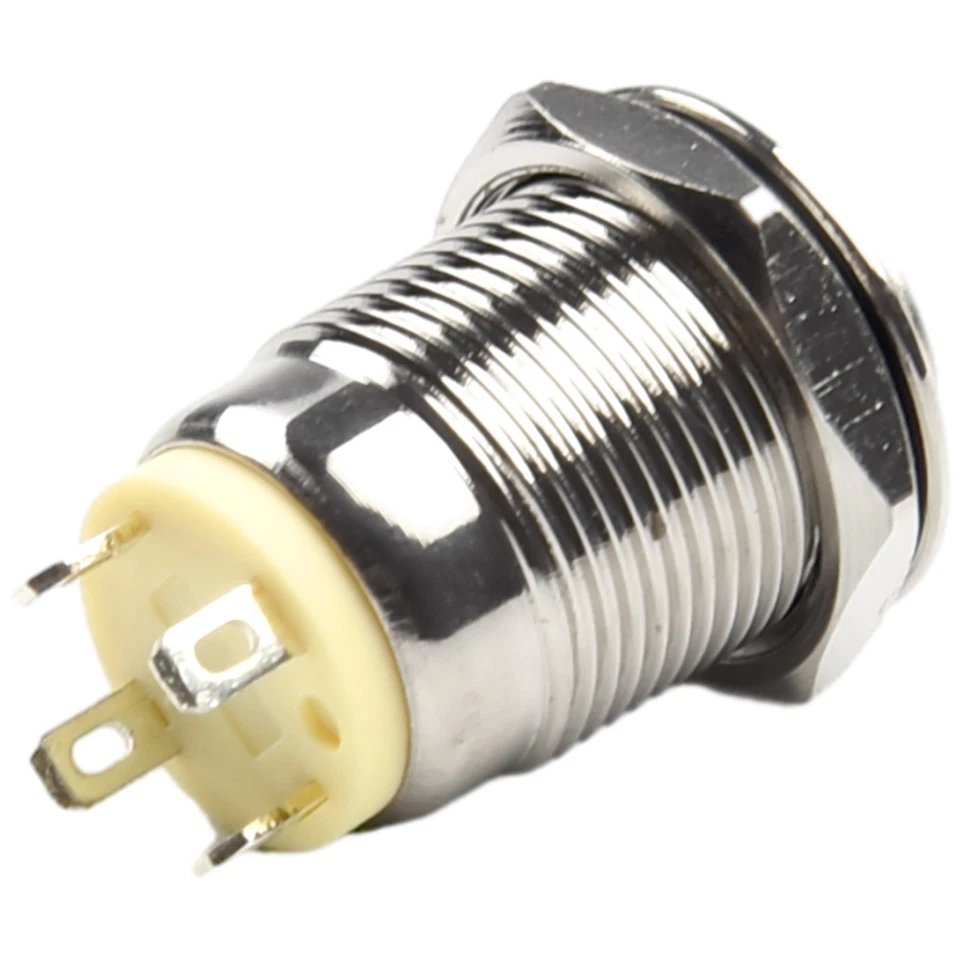 Interruttore a pulsante in metallo di lunga durata con luce LED impermeabile alt - Immagine 1 di 4