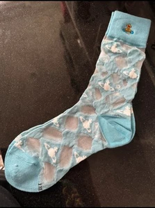 Vivienne Westwood cotton & sheer socks - light blue - Picture 1 of 4