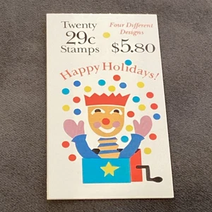 USPS Postage Stamp Booklet of Twenty at 29 cent Happy Holidays 1993 Book - Picture 1 of 1
