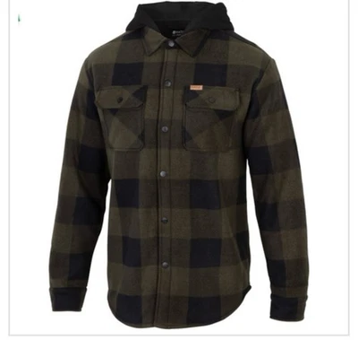 Matix Men's Snap Front Polar Fleece Hooded Flannel Jacket XL - Image 1 of 4