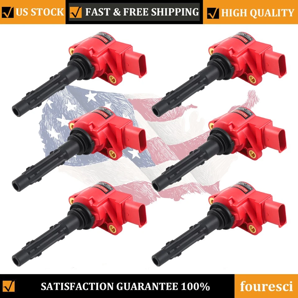 6 paquetes de bobinas de encendido de alto rendimiento para Mercedes-Benz C230 C280 C300 E350 Foto 1 de 4