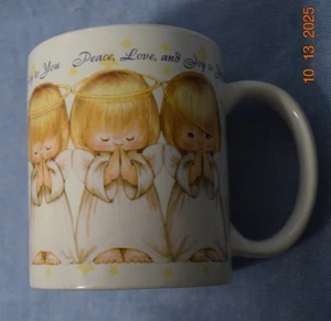 Hallmark Coffee Tea Mug Cup Little Angels Crooked Halo "Peace Love & Joy To You" - Picture 1 of 4