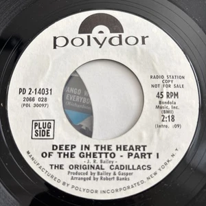 THE ORIGINAL CADILLACS - DEEP IN THE HEART OF THE GHETTO PT 1&2 EX PROMO 1970 - Picture 1 of 4