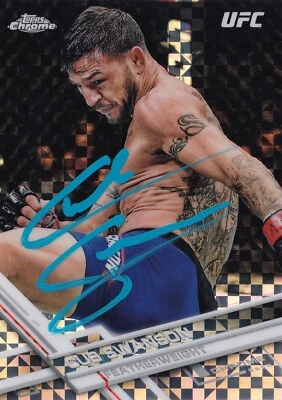 CUB SWANSON SIGNED AUTO'D 2017 UFC TOPPS CHROME X-FRACTOR CARD 46 WEC KOTC HOF - Image 1 of 3