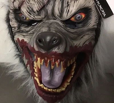 NWT~Werewolf Bloody Scary Killer Mask~Halloween & Cosplay Events~Latex Adult - Image 1 of 4