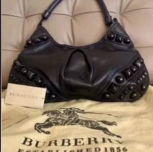Burberry Alverton Leather *Studded* Hobo Handbag EUC - Picture 1 of 12