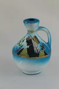 Jarron de ceramica REALIZADO A MANO en GRECIA Imagen ARTEMISA. 11cm Altura - Imagen 1 de 3