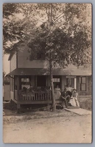 Unbekanntes Hüttenhaus Bide A Wee Westport CT Long Island New York? 1911 RPPC K13 - Bild 1 von 3