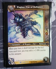 Pugius, Fist of Defiance Rare Foil (Citadel 23/30) WoW TCG World of Warcraft