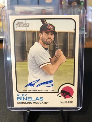 2022 Topps Heritage Minor League - Alex Binelas - On Card Auto ROA-AB - Image 1 of 2