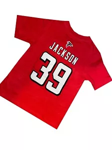 New Youth Boys NFL Steven Jackson Atlanta Falcons 39 Red T Shirt Jersey Uniform - Picture 1 of 2