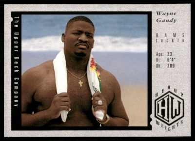 1994 Upper Deck Heavy Weights #37 Wayne Gandy RC Rams football card - Image 1 of 2