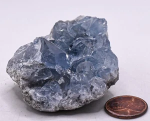 145g 2.5" Blue Celestite Druzy Geode Cluster Natural Gemstone Mineral Madagascar - Picture 1 of 5
