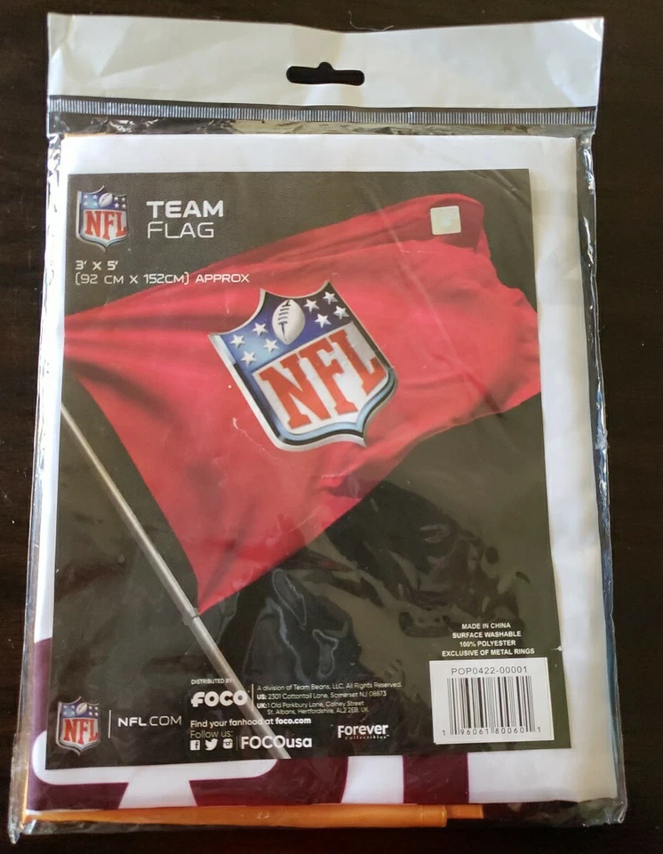 Redskins NFL Fútbol BANDERA 3X5 Washington Banner Commanders Hombre Cave Bar Banderas Foto 1 de 4