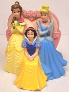 DISNEY PRINCESS COIN BANK BELLE CINDERELLA SNOW WHITE 9” RETIRED COLLECTIBLE - Picture 1 of 8