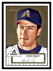 2001 Topps Heritage #177 STEVE FINLEY Arizona Diamondbacks