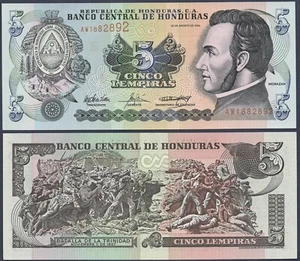 HONDURAS  🇭🇳  P85d* 5 LEMPIRAS* ND 26/08/2004* UNC GEM* USA SELLER - Picture 1 of 1