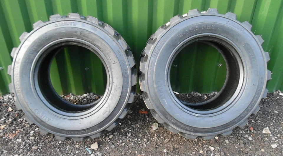 12. X 16.5 X 12PR SKID STEER /  TELEHANDLER TYRES A PAIR ( 12 PLY ) NEW  - Image 1 of 2