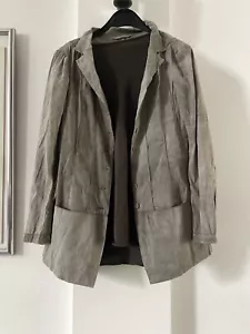 Annette Görtz Wonderful Beautiful Blouse Jacket Color Mud Used 97% Linen Sz 36 - Picture 1 of 13