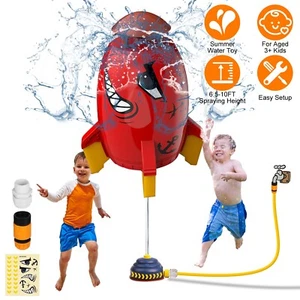 Kid Rocket Sprinkler Launcher Toy Outdoor Water Play Sprinkler for Garden Lawn - Picture 1 of 12