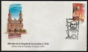 Chile 1993 FDC Michel # 1546 Saint Ignatius of Loyola 400th Ann Arrival Jesuits - Picture 1 of 1