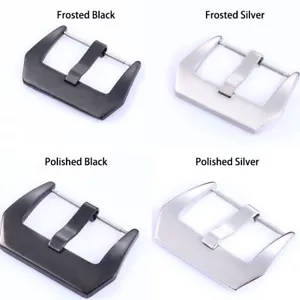 Steel Black Silver Watch Buckle For Panerai Pam polished brushed PVD 18mm - 26mm - Picture 1 of 10