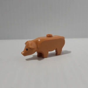 LEGO Animal Cerdo Figura Turrón con Ojos Negros Pupilas Blancas Zoo City Farm 87621pb01 - Imagen 1 de 7