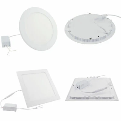 9W 12W 15W 18W 21W Dimmable Recessed LED Panel Light Bulbs Ceiling Down Lights - Image 1 of 4