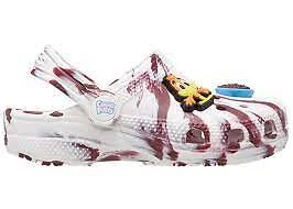 Size 4 Crocs Kid's Cocoa Puffs Classic Clog White/Brown 207928-0FW Clog