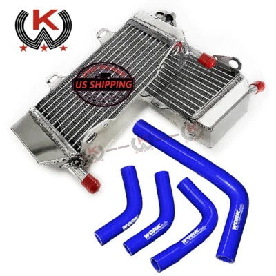Radiador y manguera azul para Honda 2004-2009 CRF250R CRF250X 2005 2006 2007 CRF250 R/X Foto 1 de 4