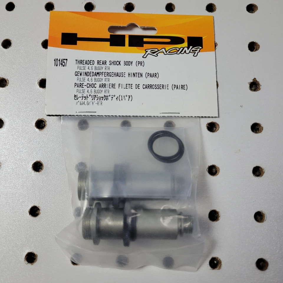 HPI Racing ~ 101457 ~ REAR Threaded Shock Body Pair for Pulse 4.6 Buggy NIP NOS - Image 1 of 1