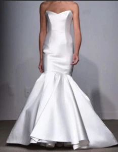 ANNA MAIER MAIJA NARI SILK MERMAID WEDDING DRESS 10  - Picture 1 of 13