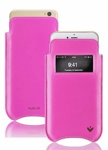 Für iPhone SE-2 Hülle Leder PINK NueVue Desinfektion Display Reinigung Hülle Etui - Bild 1 von 11