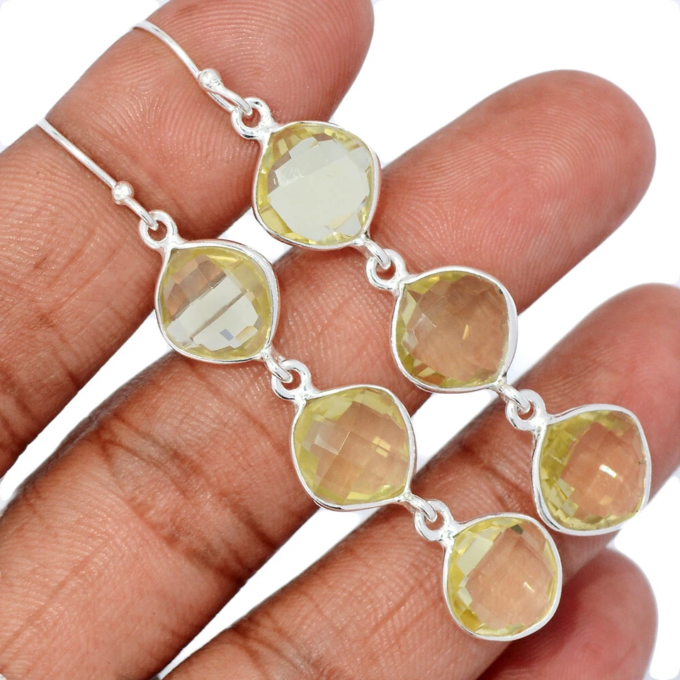 Pendientes Topacio Limón Natural Plata de Ley 925 AB1S CE40794 Foto 1 de 1