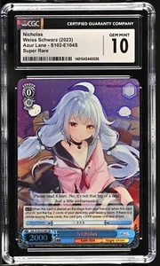 CGC 10 Gem Mint Nicholas SR Azure Lane Weiss Schwarz S102-E104S - Picture 1 of 2