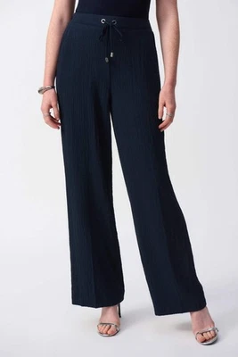 Joseph Ribkoff Midnight Blue Pull On Wide Leg Pants 251293 - Image 1 of 4