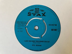 Otis Redding: 1967 UK Stax Records 45: I Love You More Than Words Can Say _NM - Picture 1 of 2