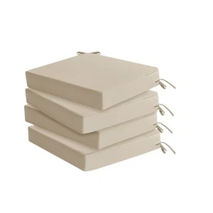 Outdoor Chair Cushions Set of 4: Waterproof & Fade Resistant Seat Cushion for... - Picture 1 of 9