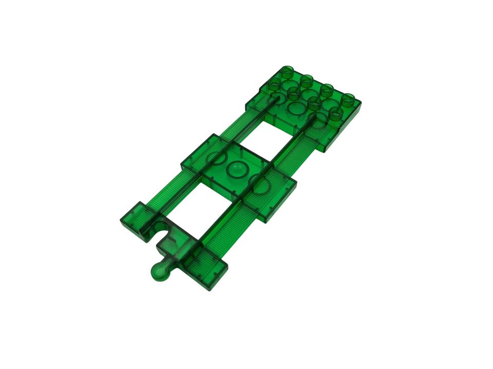 Lego® Duplo TRAIN Tracks GREEN Track End with 2 x 4 Plate on One End - Image 1 of 1