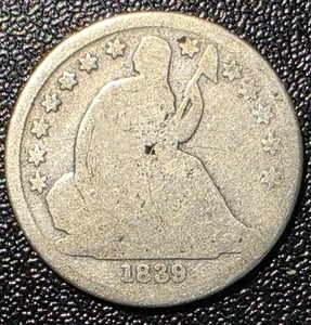 1839 O Seated Liberty Dime DT715B - Picture 1 of 4
