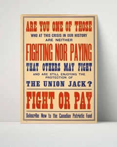 Vintage War Poster Unframed- Canadian Victory Bonds - Save While You Serve - Picture 1 of 4