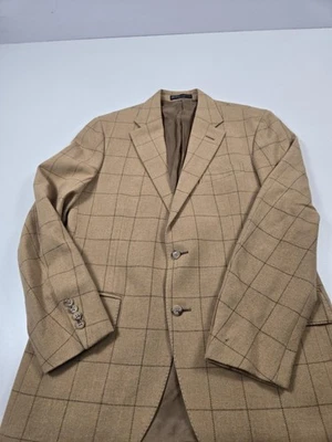 Chaqueta Polo Ralph Lauren Para Hombres 40R Lana Tostada Angora Ventana Blazer Italia Foto 1 de 4