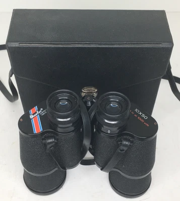 Binóculos vintage Binolux 10 X 50 com óptica revestida e estojo de alça preto - Imagem 1 de 4